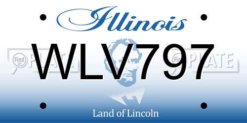 WLV797 Illinois License Plate