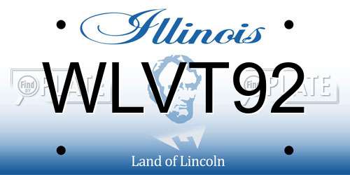 WLVT92 Illinois License Plate