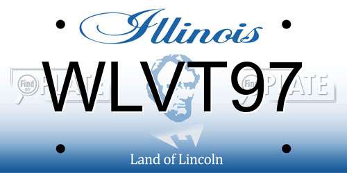 WLVT97 Illinois License Plate