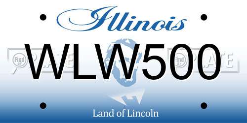 WLW500 Illinois License Plate