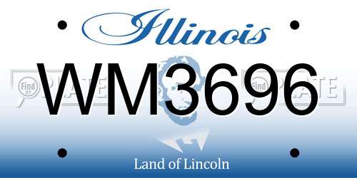 WM3696 Illinois License Plate