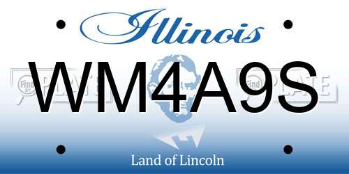 WM4A9S Illinois License Plate