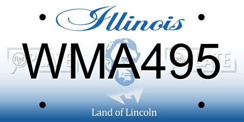 WMA495 Illinois License Plate