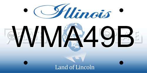 WMA49B Illinois License Plate