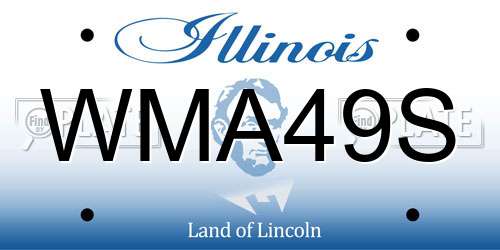 WMA49S Illinois License Plate