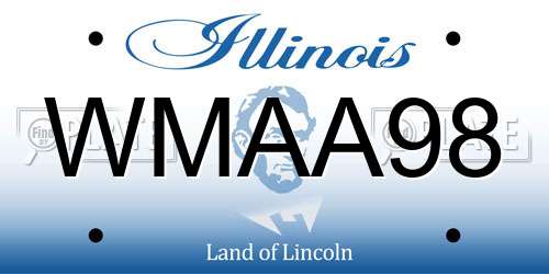 WMAA98 Illinois License Plate