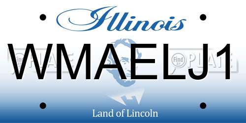 WMAELJ1 Illinois License Plate