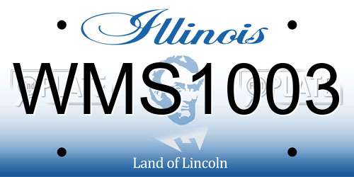 WMS1003 Illinois License Plate