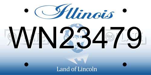WN23479 Illinois License Plate