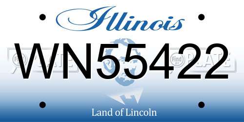 WN55422 Illinois License Plate