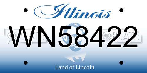 WN58422 Illinois License Plate