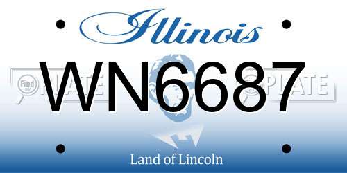 WN6687 Illinois License Plate