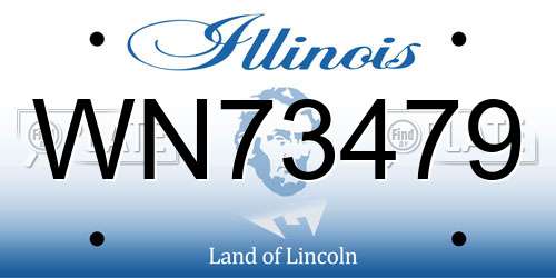 WN73479 Illinois License Plate