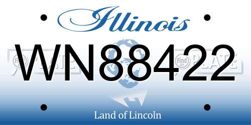 WN88422 Illinois License Plate