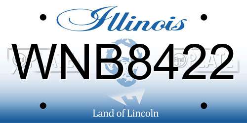 WNB8422 Illinois License Plate