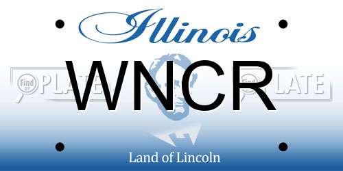 WNCR Illinois License Plate