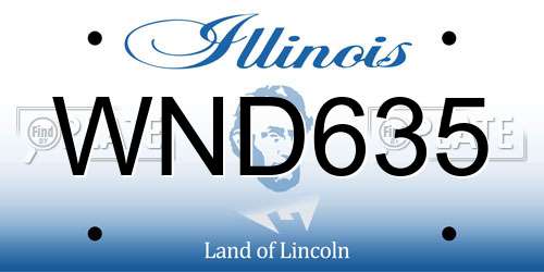 WND635 Illinois License Plate