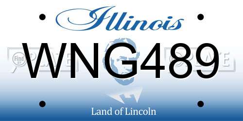 WNG489 Illinois License Plate