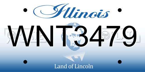 WNT3479 Illinois License Plate