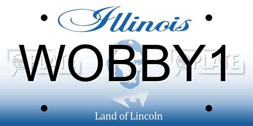 WOBBY1 Illinois License Plate