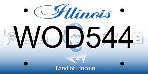 WOD544 Illinois License Plate