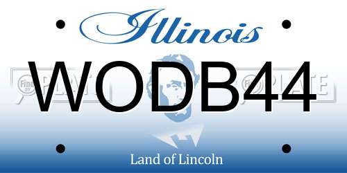 WODB44 Illinois License Plate