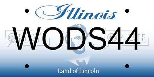 WODS44 Illinois License Plate