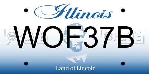 WOF37B Illinois License Plate