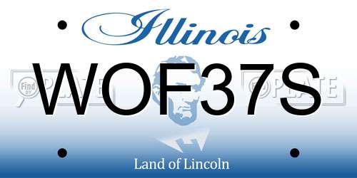 WOF37S Illinois License Plate