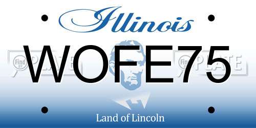 WOFE75 Illinois License Plate