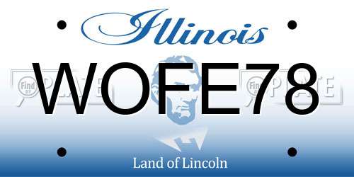 WOFE78 Illinois License Plate