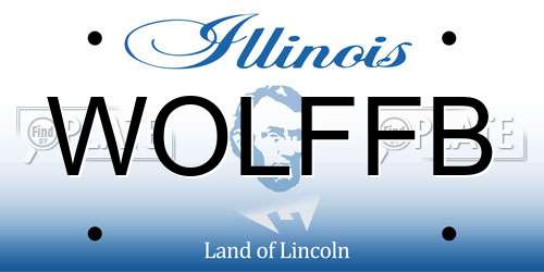 WOLFFB Illinois License Plate
