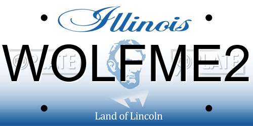 WOLFME2 Illinois License Plate