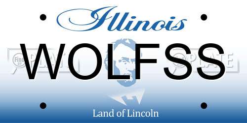 WOLFSS Illinois License Plate