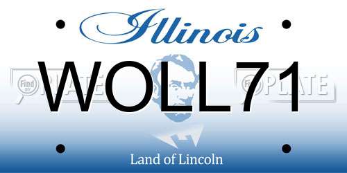 WOLL71 Illinois License Plate