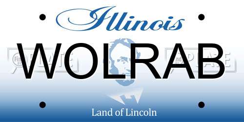 WOLRAB Illinois License Plate
