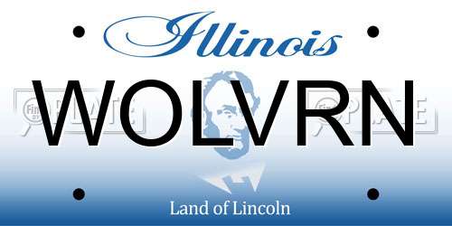 WOLVRN Illinois License Plate