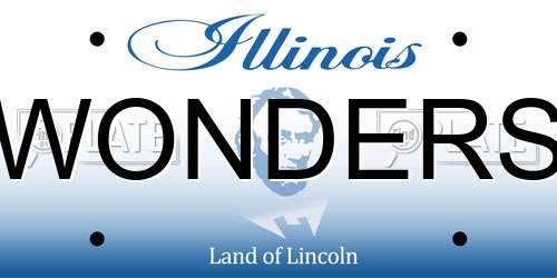 WONDERS Illinois License Plate