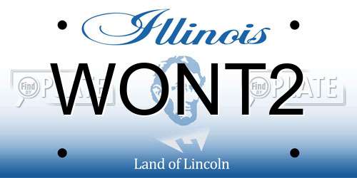 WONT2 Illinois License Plate
