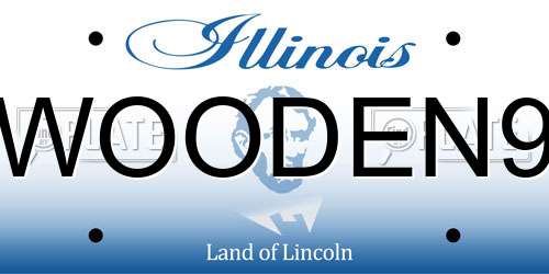 WOODEN9 Illinois License Plate