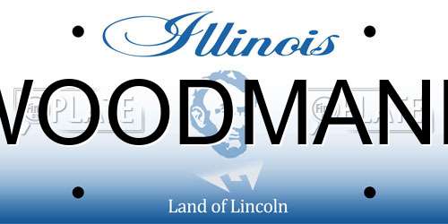 WOODMANB Illinois License Plate