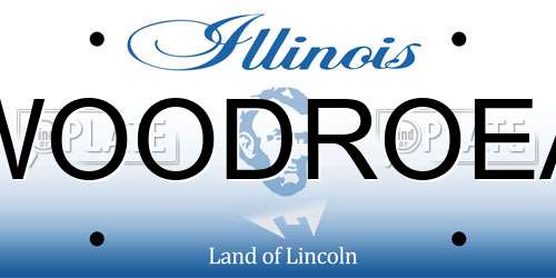 WOODROEA Illinois License Plate