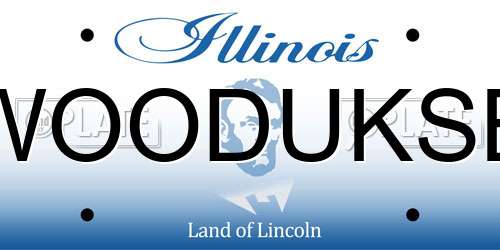 WOODUKSB Illinois License Plate