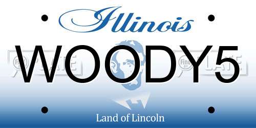WOODY5 Illinois License Plate