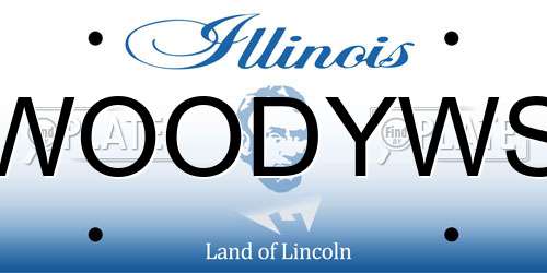 WOODYWS Illinois License Plate