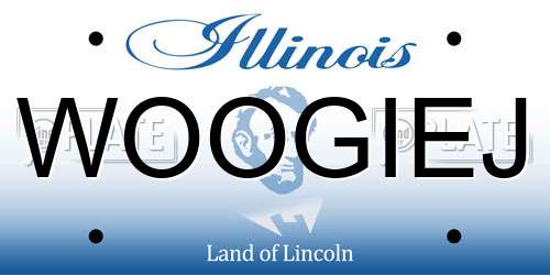 WOOGIEJ Illinois License Plate