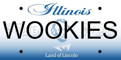 WOOKIES Illinois License Plate