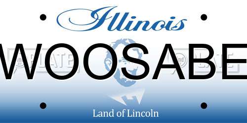 WOOSABE Illinois License Plate