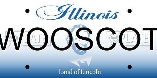 WOOSCOT Illinois License Plate