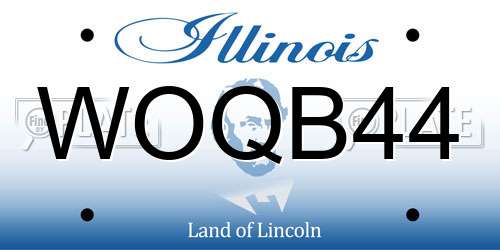 WOQB44 Illinois License Plate